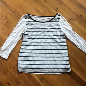 LOFT 3/4 sleeve Polka Dot Sheer